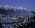 miniatura Innsbruck im Winter Nachtaufnahme