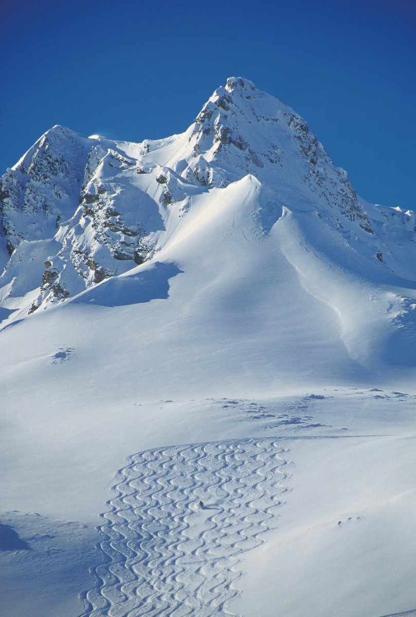Ski Tracks in the Snow Tuxertal Valley