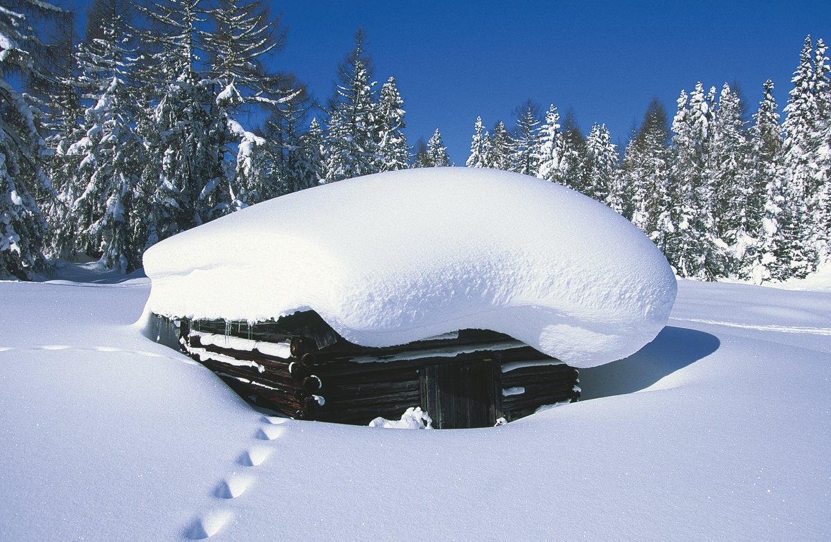 Snow Covered Hut