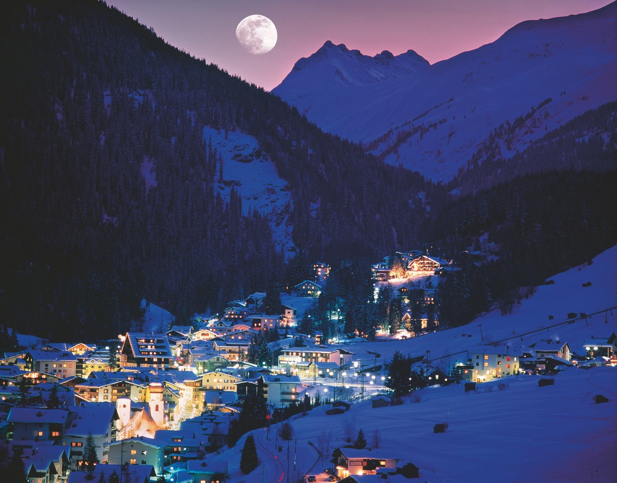St Anton am Arlberg Nachtaufnahme