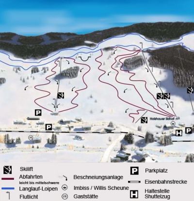 Pistenplan - Skigebiet Holzhau